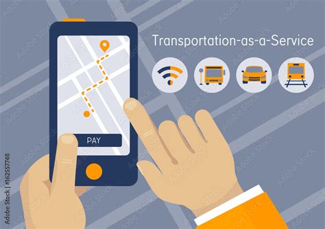 taas transportation   service startup business concept illustration