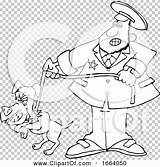 Catcher Dog Cartoon Leash Lineart Pooch sketch template