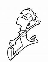 Ferb Phineas Coloring Pages Printable Platypus Perry Running Color Cartoon Print Kids Getcolorings Disney Categories Bestcoloringpagesforkids sketch template