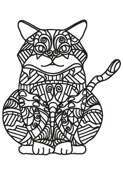 cat pattern meovv cat catpattern pattern katzen blank coloring