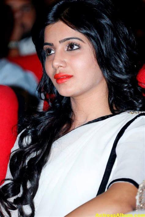 Samantha Hot In Navel Show Photos White Saree Actress Album