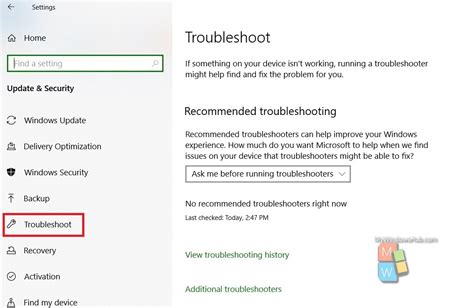 How To Run Windows Update Troubleshooter On Windows 10