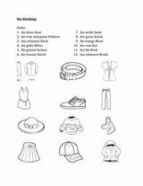 Worksheet German Kleidung Farbe Clothing Color sketch template