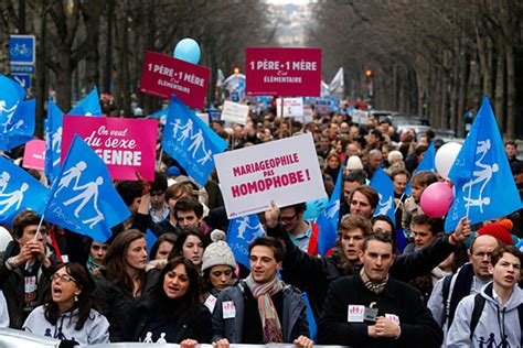 french government unfazed by massive anti gay marriage protest