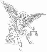 Michael St Archangel Clipart Saint Sketch Coloring Clipground Paintingvalley Madonna Child Cliparts Logo Embroidery sketch template