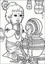 Krishna Colouring Licorice Mathaji sketch template