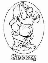 Coloring Dwarfs Snow Dwarf Sneezy Blancanieves Grumpy Sneeuwwitje Dibujos Getdrawings Contos Fadas 2472 Colorea Personajes Enanitos Kleurprentje Pinta Siete Pooh sketch template