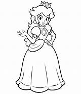 Princess Peach Coloring sketch template