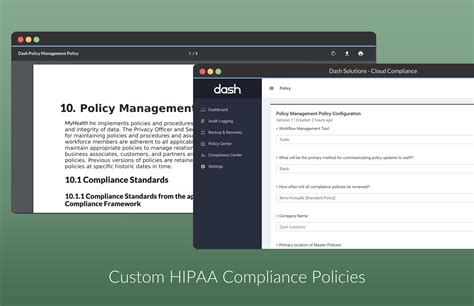 custom compliance policies dash solutions