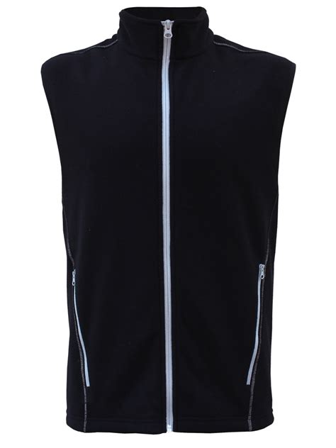 mens outdoor fleece vest black sivugin outdoor clothing