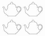 Printable Teapot Patterns Tea Pot Template Pattern Coloring Cup Printablee Via sketch template