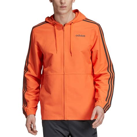 adidas adidas mens hooded zip  athletic jacket orange  walmartcom walmartcom
