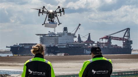 scenes  drone delivery  rotterdam port  pioneering spirit droneq robotics