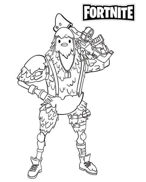 cluck fortnite  coloring page  printable coloring pages  kids