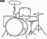 Drum Coloring Set Drawing Drums Pages Kit Percussion Colorare Da Batteria Sets Bass Double Instrument Strumenti Musicali Getdrawings Drawings Kiezen sketch template