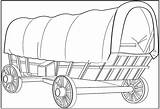 Wagon Coloring Template Covered Designlooter Red sketch template