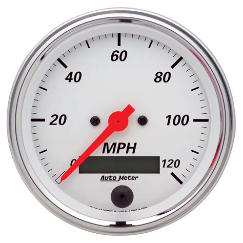 auto meter    speedometer   mph arctic white thmotorsports