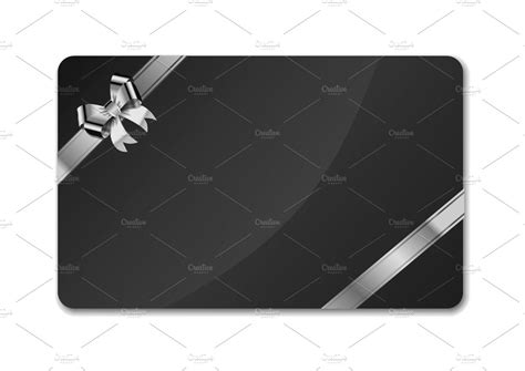 black blank gift card template graphic objects creative market