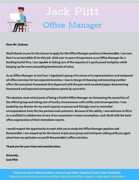 office manager cover letter samples templates pdfword  rb