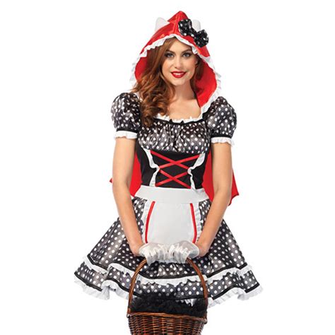 sexy adult little red riding hood mini dress masquerade cosplay costume