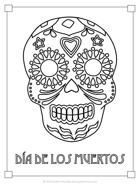 sugar skull coloring pages  masks   de muertos