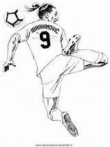Ibrahimovic Disegno Calcio Colorare sketch template