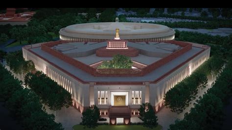 foundation laid   storey triangular edifice   indian parliament complex