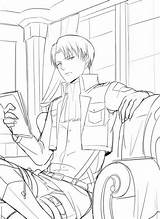 Levi Coloring Pages Anime Popular Colouring sketch template