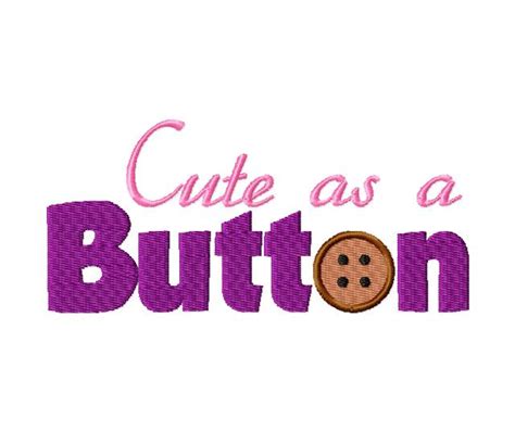 Cute As A Button Free Embroidery Design – Daily Embroidery