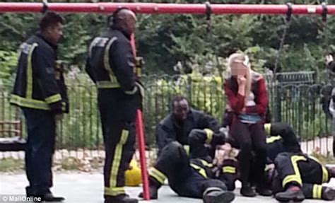 twelve firefighters in three fire engines called to rescue teenage girl