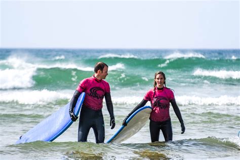 Waves Surf School Lesson Package Couples Surfing Cornwall