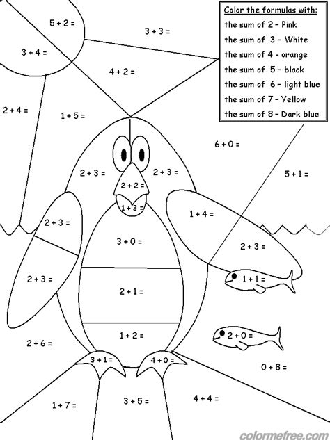 math coloring worksheet  kindergarten making  number maze