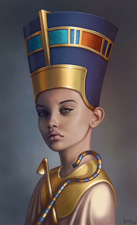 Artstation Nefertiti Sonya Novosolov Natan Ancient Egyptian Art