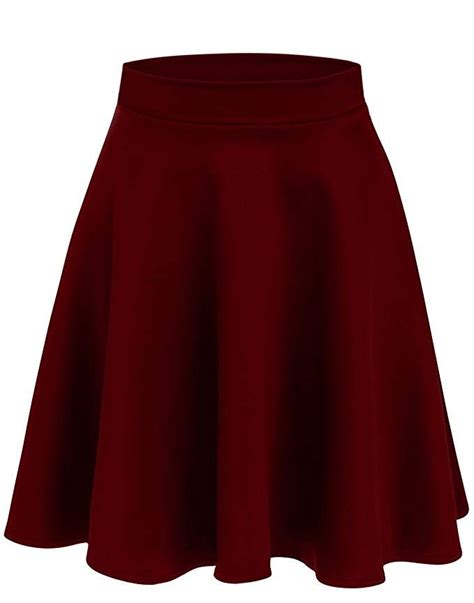 Simlu Womens Skater Skirt A Line Flared Skirt Reg And Plus Size Skater