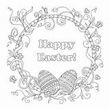 Easter Mandala Coloring Happy Pages Zentangle Choose Board sketch template