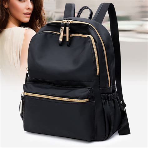 2019 casual oxford backpack women black waterproof nylon