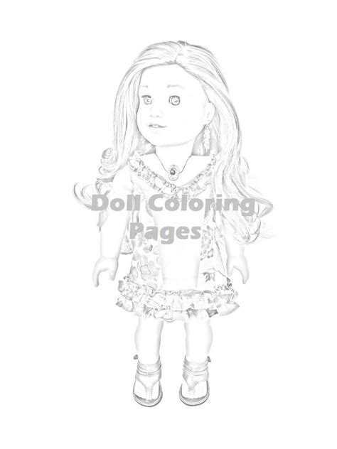 lea clark american girl doll coloring pages adult coloring etsy