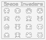 Galaga Invaders sketch template