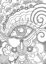 Mandalas Moon Originales Eye Steampunk sketch template