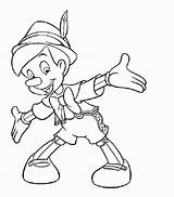 Coloring Pinocchio Pages Printable Kids Pinoquio sketch template