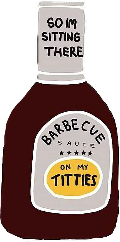 titts titties bbq sauce sticker by sweetpeaarianna