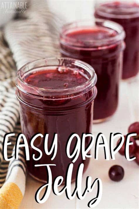 homemade grape jelly easy recipe  canning