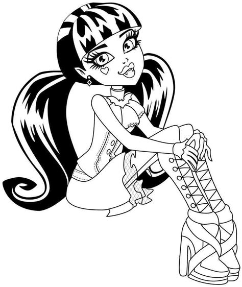 coloring pages  girls monster high draculaura gallery coloring