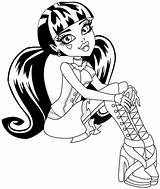 Draculaura Coloringhome Clawdeen Frankie sketch template