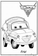 Luigi Coloriages Desenhos Bagnoles Cars2 sketch template