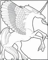 Coloring Pages Realistic Unicorn Getdrawings sketch template
