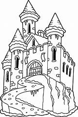 Castle Disney Line Drawing Coloring Getdrawings sketch template