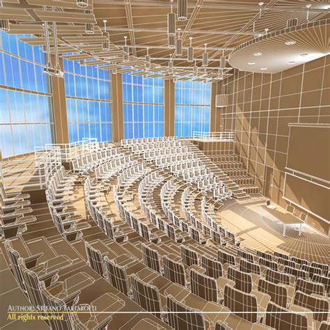 lecture hall modern  model obj ds fbx cd dxf dae cgtradercom