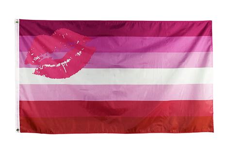 Johnin 3x5 Ft Lipstick Lesbian Flag Double Side Color