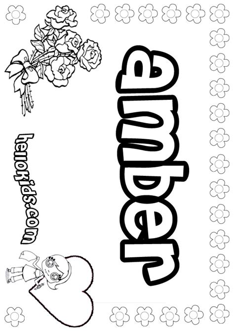 amber coloring page blank coloring pages
